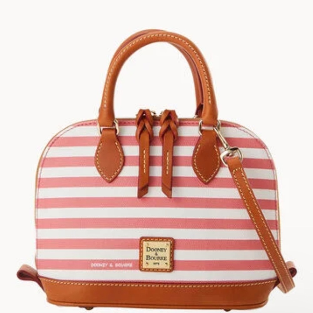 Dooney & Bourke Pink Striped Satchel